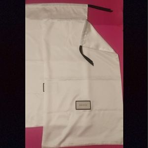2 Big Gucci White Silk Dust Bag/Cover  14"X23"